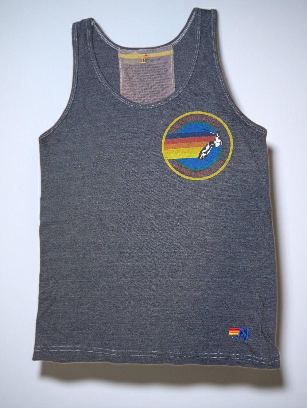 Aviator Nation Charcoal Laguna Beach Tank Top